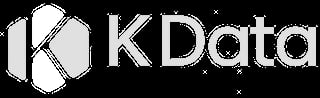 KData logo with geometric K symbol in white on black background